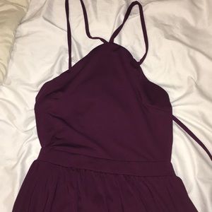 Bella Rose Bou. Halter, backless, strappy dress